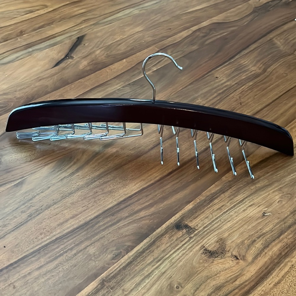 Wooden Tie Organizer Hanger with 24 Hooks